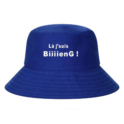 France Print Reversible Cotton Outdoor Fisherman Bucket Hat