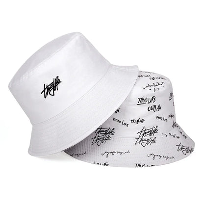 Unisex Double-Sided Thugufe Embroidered Personality Bucket Hat
