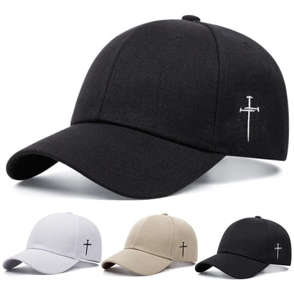 Side Cross Embroidery Baseball Cap