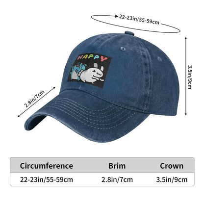 Bugcat Capoo Washed Denim Adjustable Baseball Cap