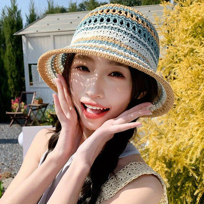 Bohemian Handwoven Macrame Summer Bucket Hat
