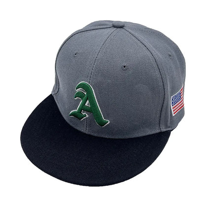 Unisex Gothic Letter American Flag HipHop Hats
