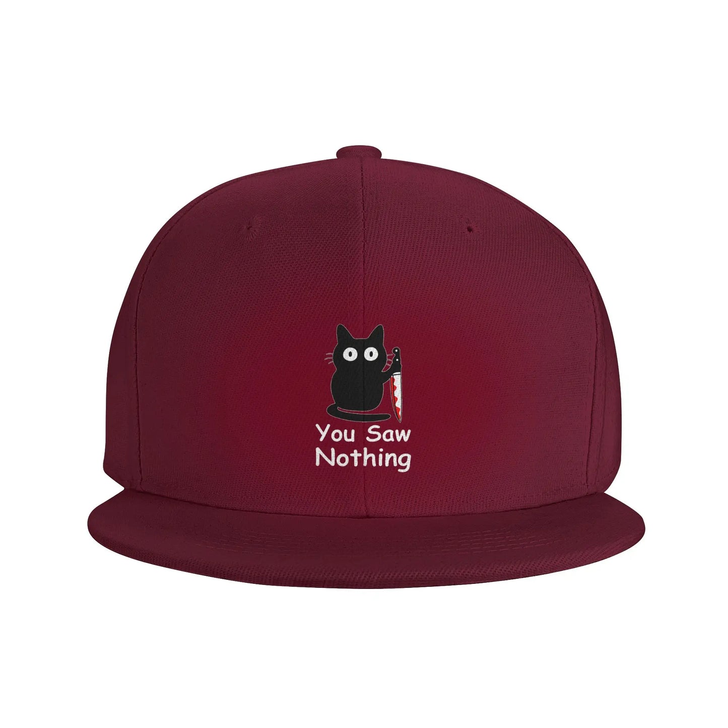 Black Cat Murder Cat Breathable Snapback Cap