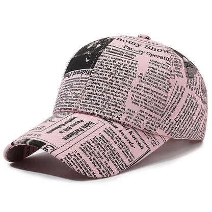 Graffiti Newspaper Baseball Cap