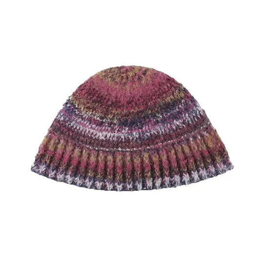 Vintage Wool Acrylic Winter Bucket Hat