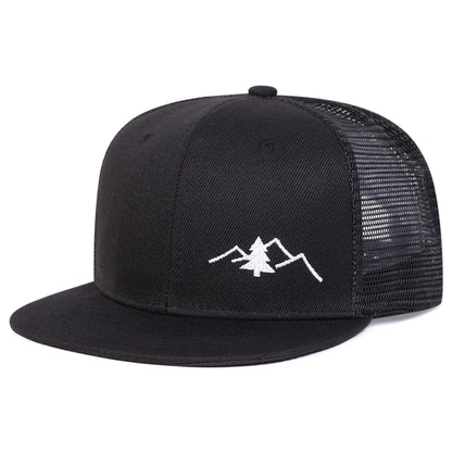 Fashion Hip Hop Unisex Mountain Embroidery Hip-hop Net