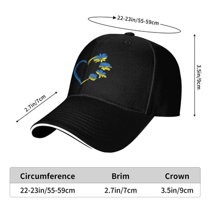 Ukraine Sunflower Flag Vintage Retro Baseball Cap