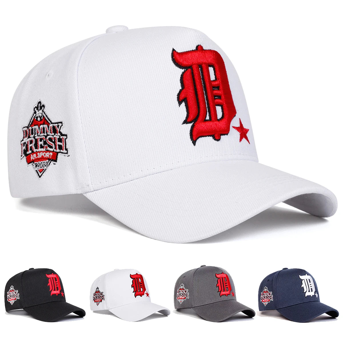 D Letter Dummy Fresh Hip Hop Baseball Cap