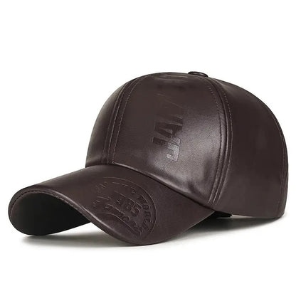 PU Leather Plush Warm Baseball Hat