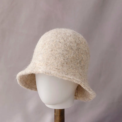 Vintage Wool Korean Winter Bucket Hat