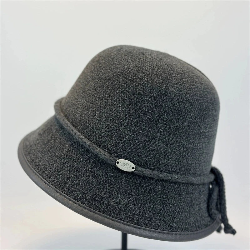 Hepburn Style Chenille Bucket Hat