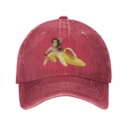 Nicolas Cage Banana Ponytail Baseball Cap