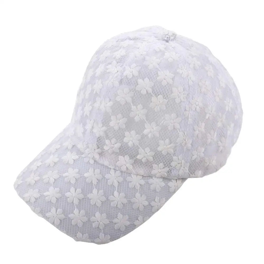 Korean Lace Flower Mesh Baseball Cap