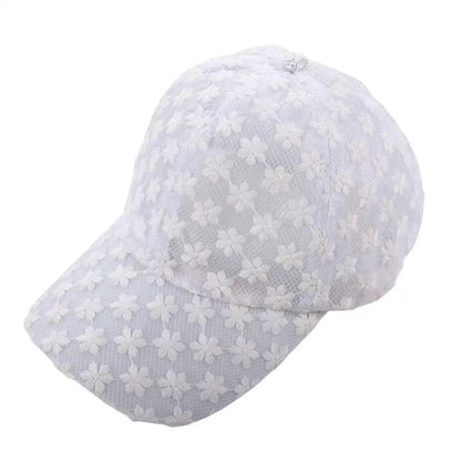 Korean Lace Flower Mesh Baseball Cap