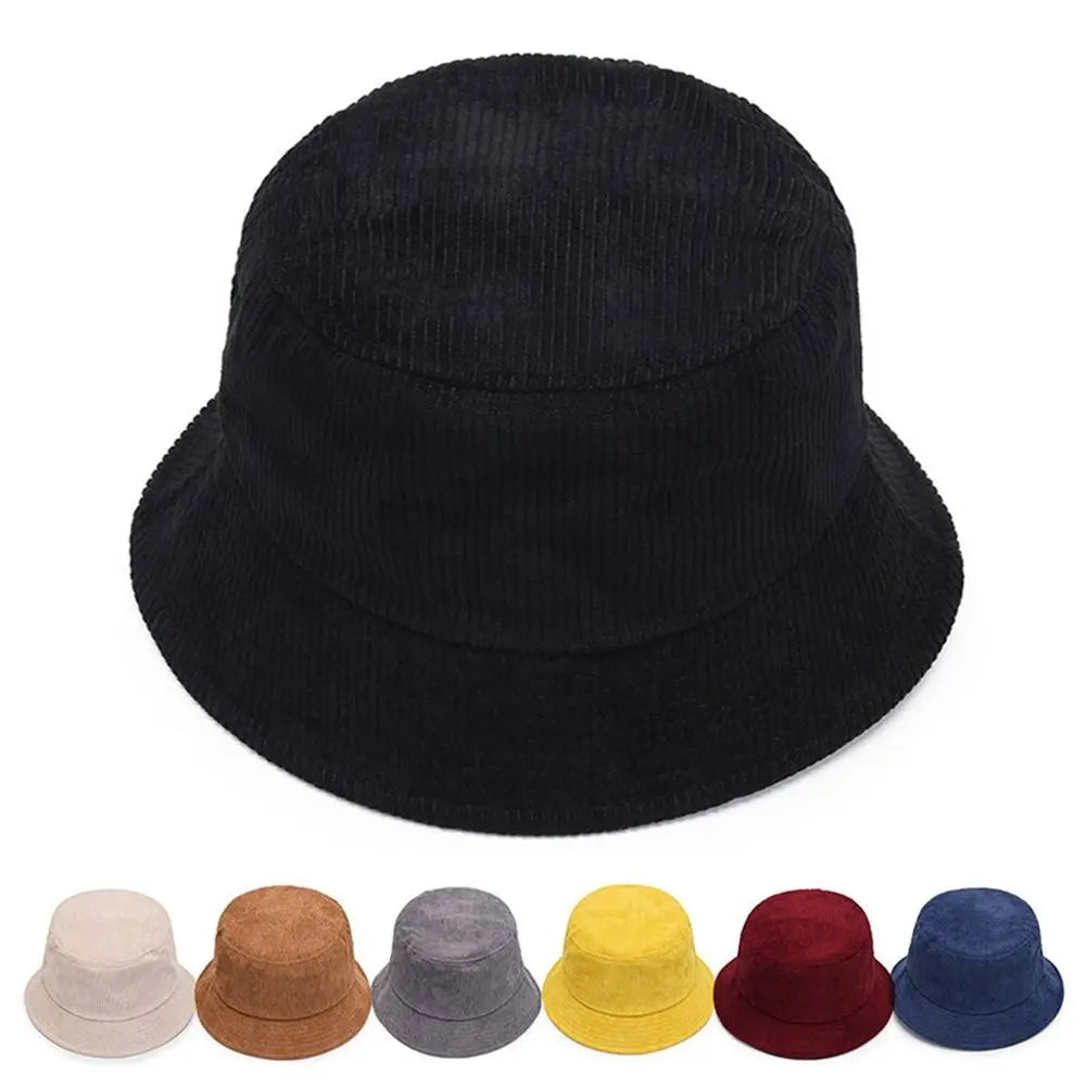 Corduroy Plush Winter Fisherman Bucket Hat
