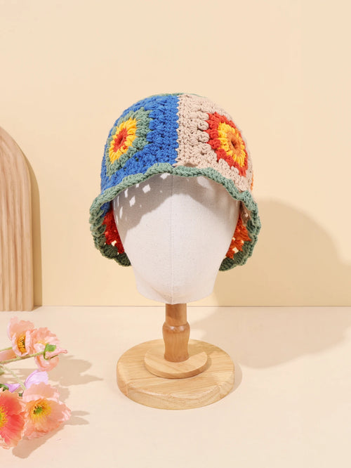 Warm Hollow Handmade Knit Bucket Hat