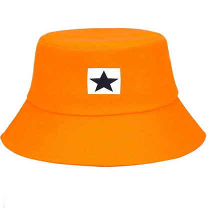 Five Pointed Star Print Cotton Bucket Hat