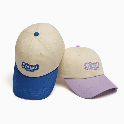 Fresh Color Matching Embroidered Curved Brim Baseball Cap