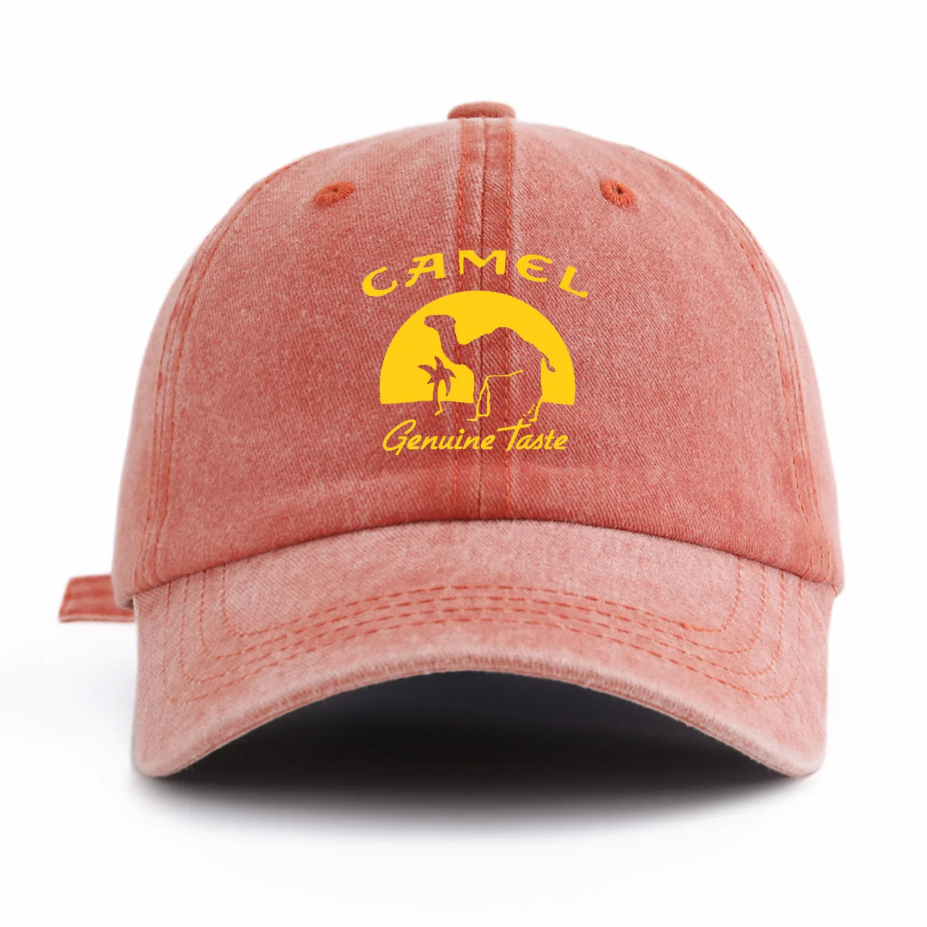 Camel Print Washed Baseball Cap