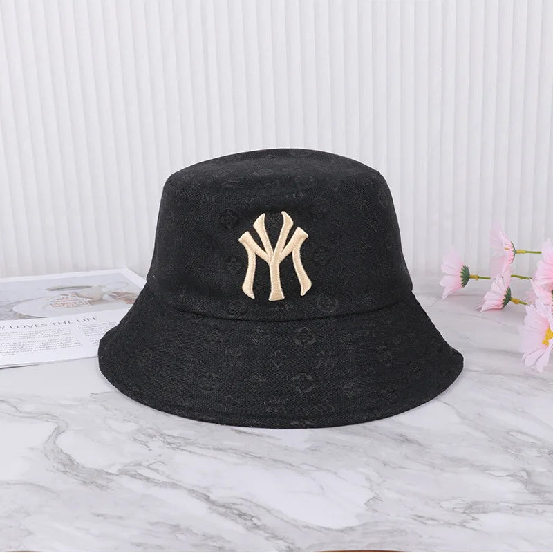 Letter Embroidery Unisex Sun Bucket Hat