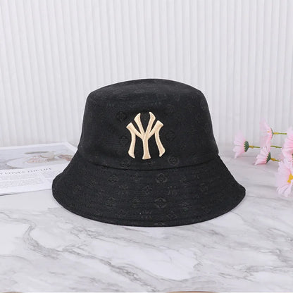 Letter Embroidery Unisex Sun Bucket Hat