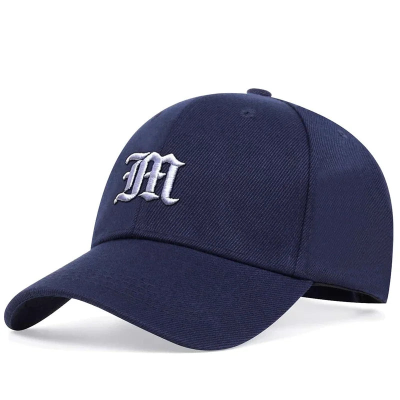 Unisex M Letter Embroidery Baseball Caps