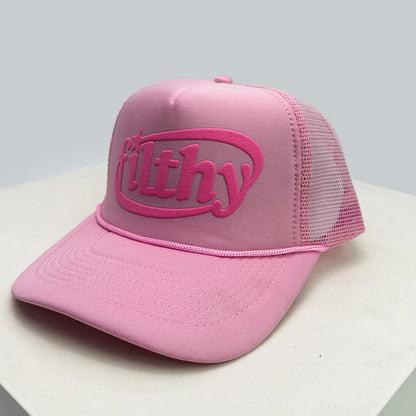 Unisex Color Block Filthy Letters Baseball Cap