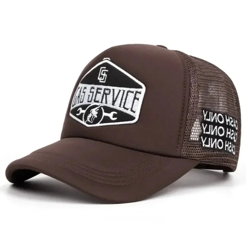 Unisex Five Star Embroidered Mesh Baseball Cap