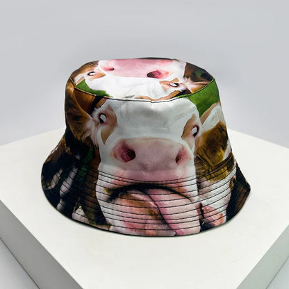 Funny Animal Print Reversible Bucket Hat