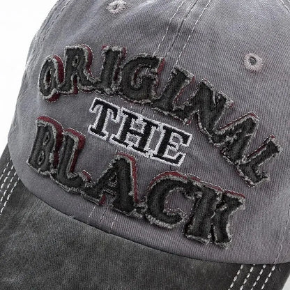 Unisex Vintage Washed Cotton Letter Embroidered Baseball Cap