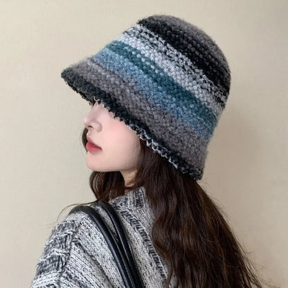 Winter Faux Fur Plush Thick Warm Bucket Hat