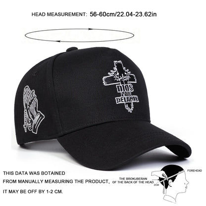 Unisex Dios Por Delante Cross Embroidery Baseball Cap