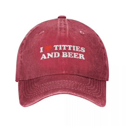 I Love Titties And Beer Vintage Baseball Cap