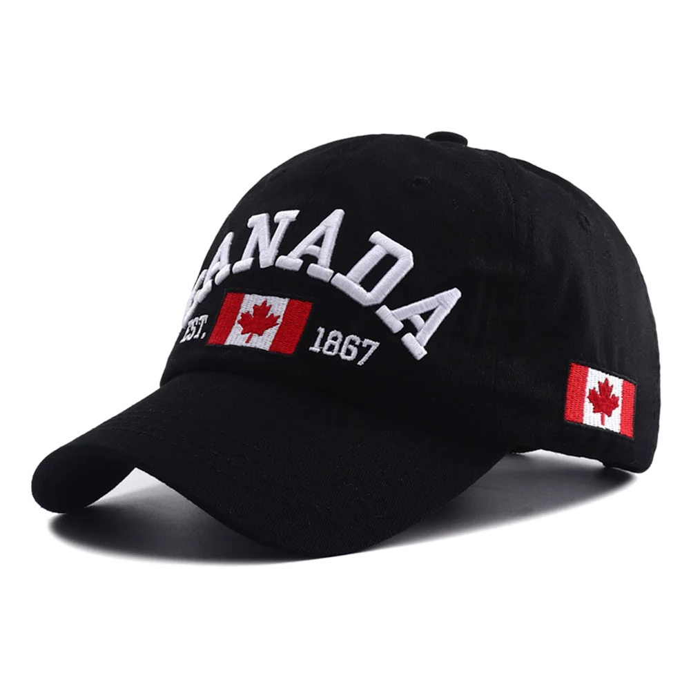 Canada Flag Embroidered Adjustable Snapback Baseball Hat
