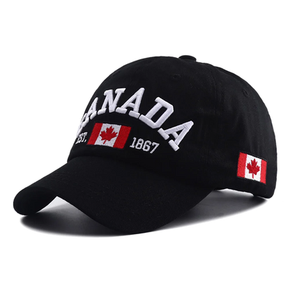 Canada Flag Embroidered Adjustable Snapback Baseball Hat