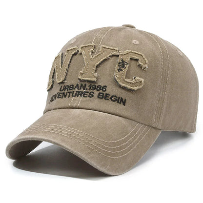 Vintage Washed NYC Big Letter Baseball Cap
