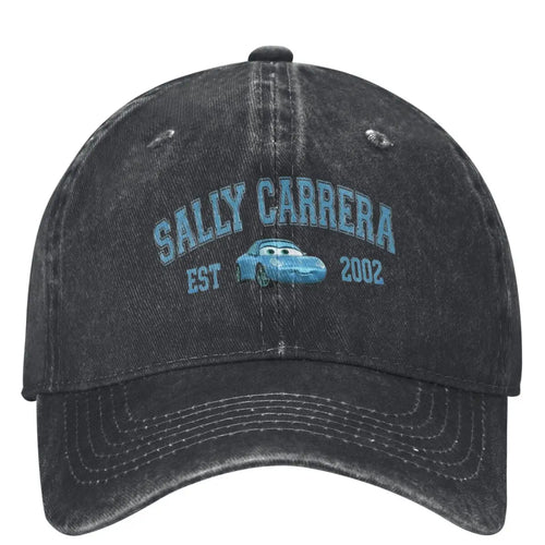 Sally Carrera Lightning McQueen Washed Blue Baseball Cap