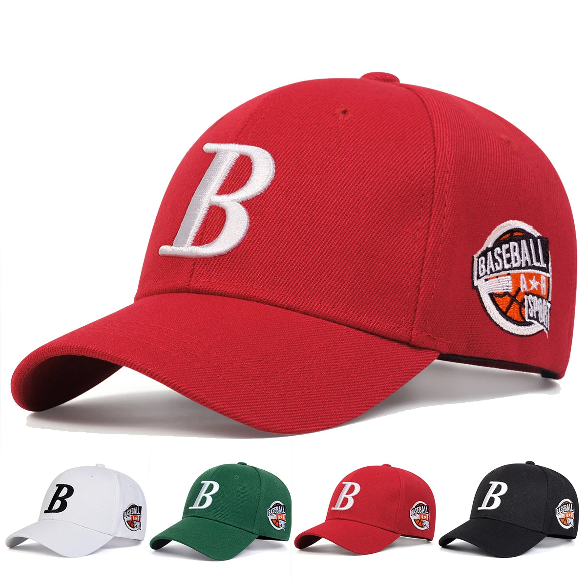 Unisex Letter B Embroidered Baseball Cap