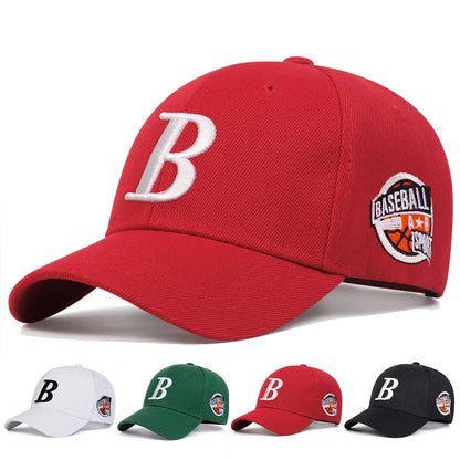 Unisex Letter B Embroidered Baseball Cap