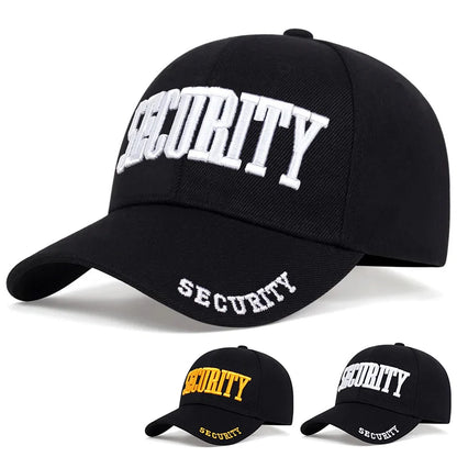 Unisex Security Embroidery Baseball Cap