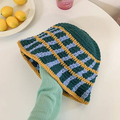 Japanese Handmade Knitted Sunscreen Travel Bucket Hat