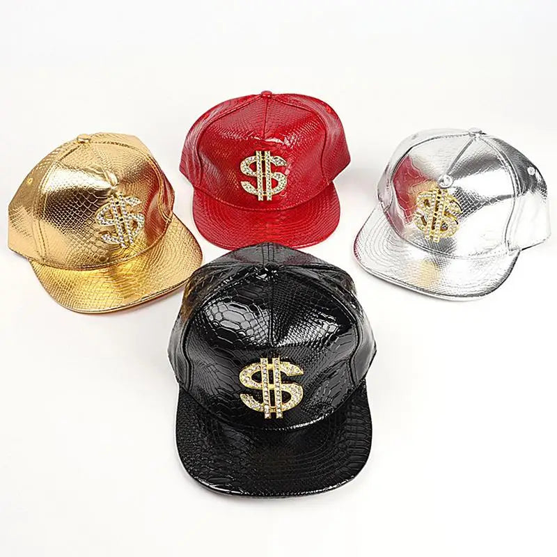 Crocodile Gold Dollar Hip Hop Snapback Cap