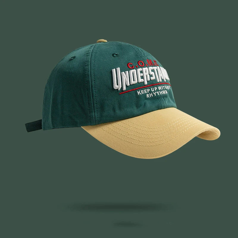 Big Head Contrast Embroidery Baseball Cap