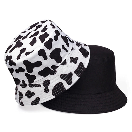 Cow Print Reversible Bucket Hat