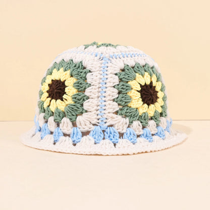 Handmade Sunflower Bamboo Knitted Bucket Hat