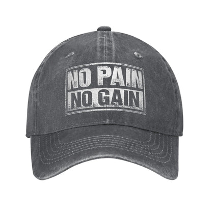 No Pain No Gain Gym Training Baseball Cap