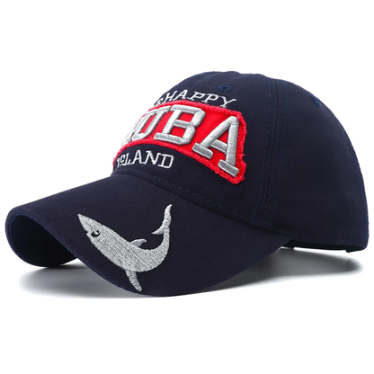 ARUBA Shark Embroidered Snapback Cap