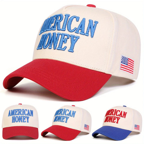 American Honey Patriotic Lettering Baseball Cap