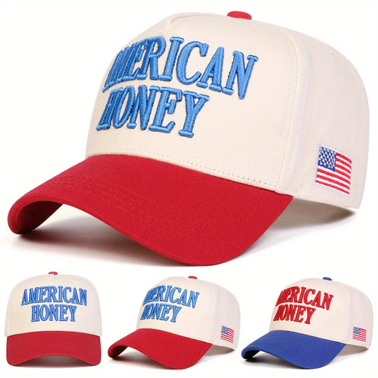 American Honey Patriotic Lettering Baseball Cap