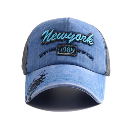 Washed Cotton Letter Snapback Cap